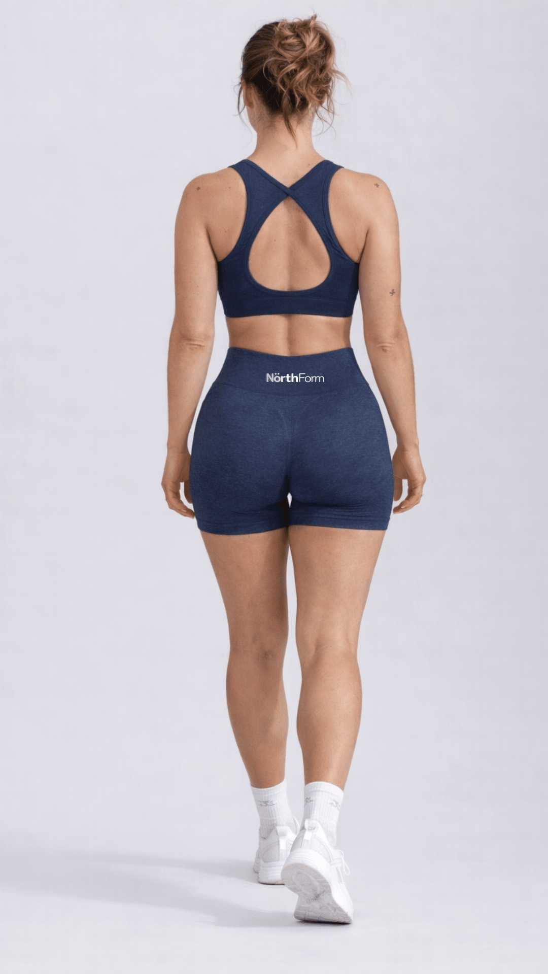 NörthForm SculptFit Seamless Set – Blue | High - Waisted Shorts & Sports Bra - NörthForm ApS