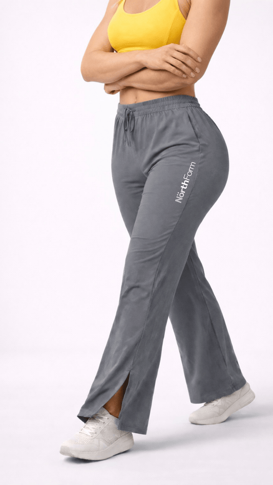 NörthForm EaseFlow Flared Pants – Graphite Grey - NörthForm ApS