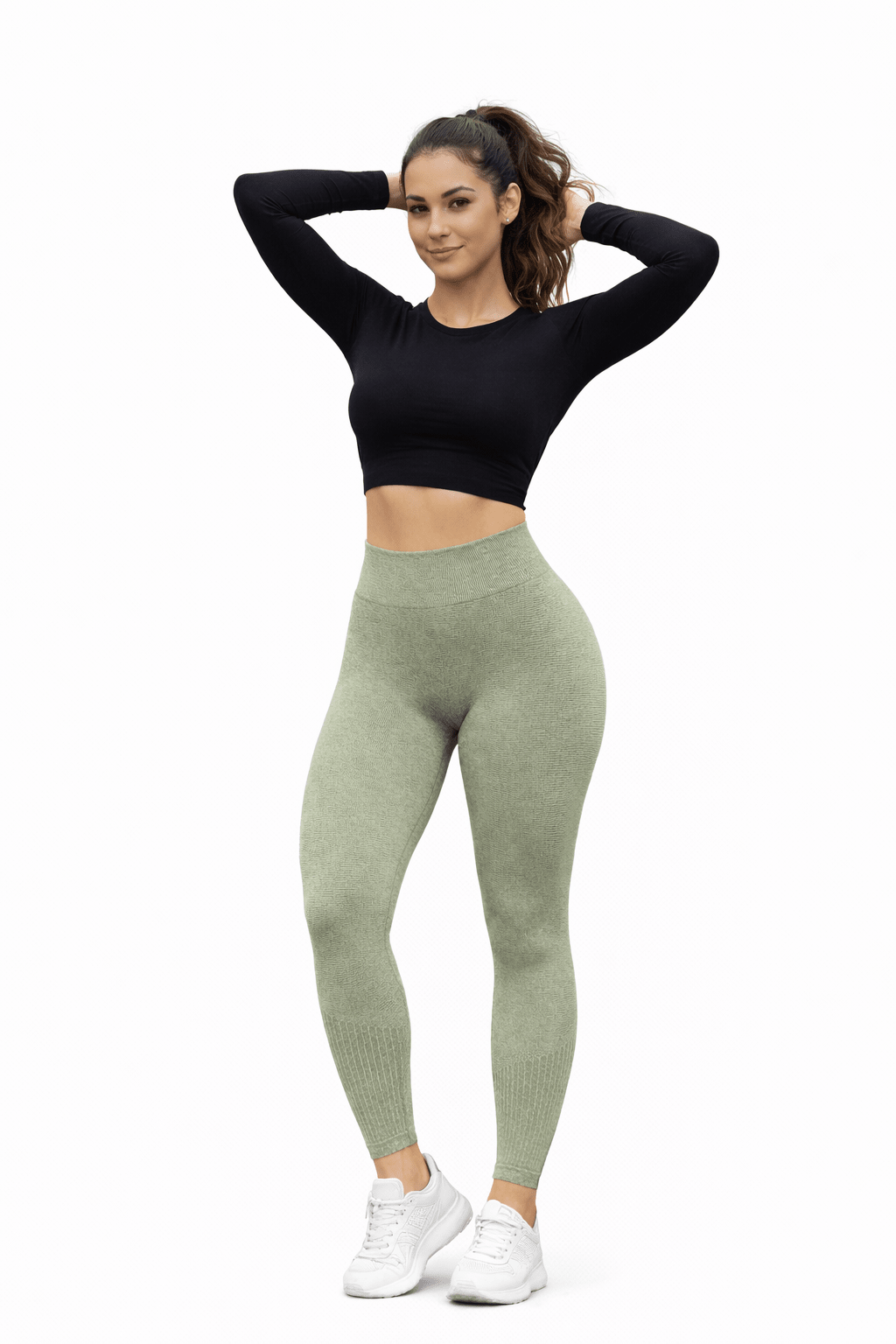 Sculpt Seamless Leggings - Green - NörthForm ApS